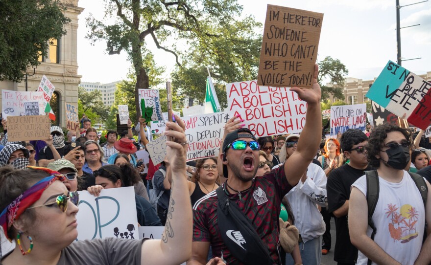 Protestors In San Antonio