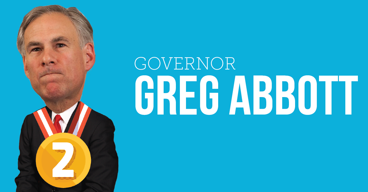 Governor Greg Abbott Worst Texans 2015