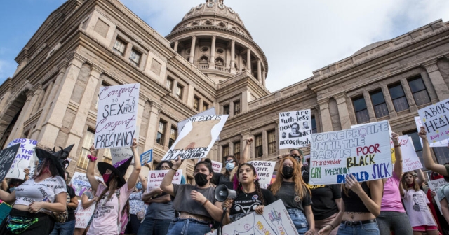Abortion rights protest outside of the Texas Capitol